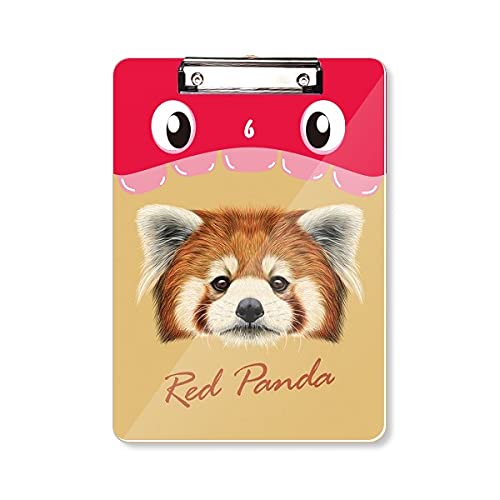 Dossier à tête plate red panda châtaignier bloc-notes d'apprentissage A4 anti-feuilles perdues
