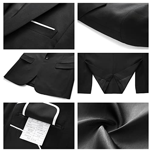 Men's Casual Slim Fit Suit Blazer Jacket One Button Lightweight Sport Coats Formal Dress Daily Business Suit Jacket Black #TOP5
