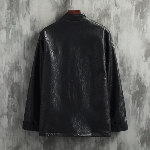 Men's Tang Suit Kung Fu Shirt Chinese Hanfu Traditional Clothes Long Sleeved Coat Tops3