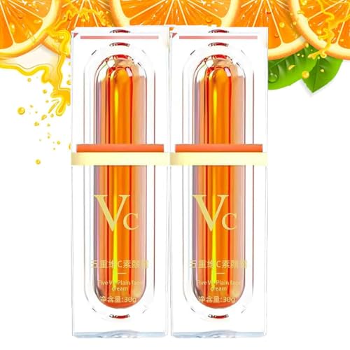 Japanese Vitamin C Makeup Tone Up Cream, Five Vitamin C Tone-Up Cream, VC Skincare Face Serum, Moisturizing Brightening Concealer Smooth, Long-Lasting Hydrating For All Skin Type 30g (2)