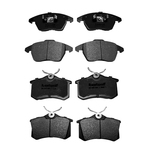 IBESTWOLF Front and Rear Ceramic Brake Pads for 2013-2018 Volkswagen