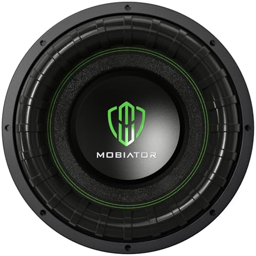 MOBIATOR-12 1400W Max Power Car Subwoofer, 54Oz Magnet, 2 Inch 4Layer Voice Coil, Single 4 Ohm, Easy to Install, Black-S124 (MB-S124)