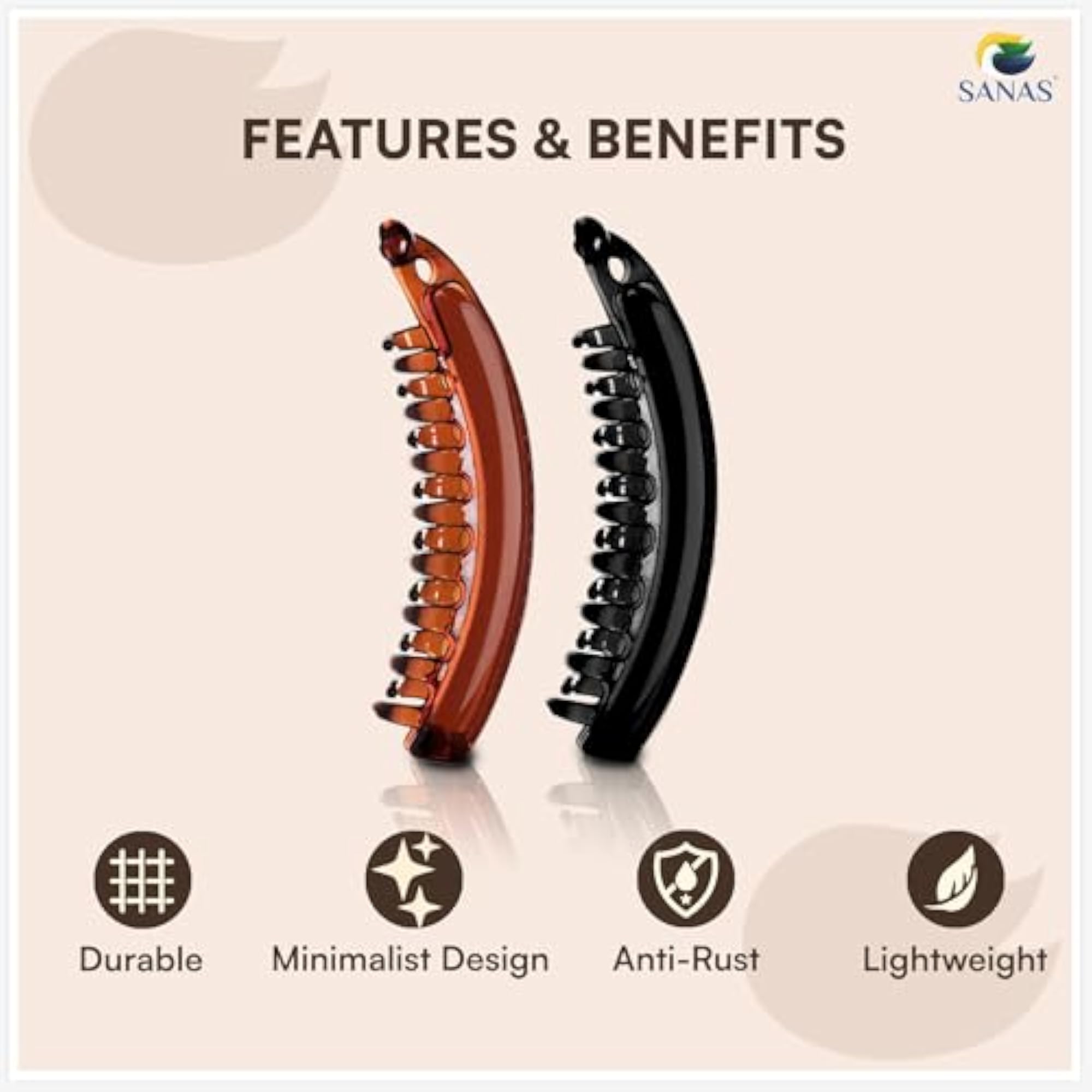 2 Pcs Fishtail Hair Clips for Women, Fancy Design