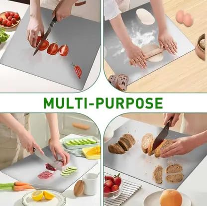 Image of Btop Stainless Steel Counter Top Chopping Board | Kneading Board for Chopping with Lip Bend | Vegetable,Fish,Cutter Board