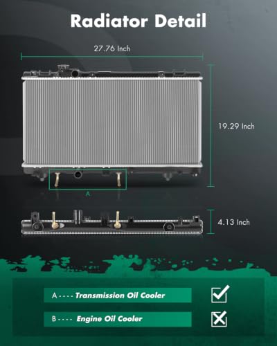 Image of SCITOO 1750 Engine Radiator for Toyota for Paseo 1996-1999 1.5L