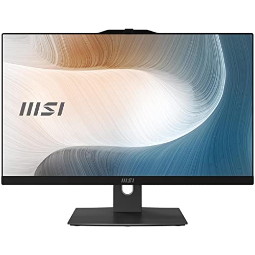 Image of msi Modern AM242TP AIO Desktop, 23.8 inch FHD Touchscreen, Intel Core i7-1260P, 16GB Memory, 512GB SSD, WiFi 6, BT 5.1, FHD Webcam, Black, Windows 11 Home Plus (12M-053US)