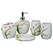 Dispenser di Sapone 5 pz Accessori for il bagno in resina Set, decorazione della casa Decorazione regalo Orchid Bagno Set da bagno Distributore di sapone Spazzolino da denti Portabish Portavolo e bicc