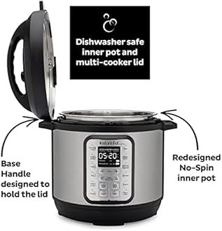 Instant Pot Duo Plus 9-in-1 Electric Pressure Cooker, Slow Cooker, Rice Cooker, Steamer, Sauté, Yogurt Maker, Warmer & Sterilizer, Includes App With Over 800 Recipes, Stainless Steel, 3 Quart