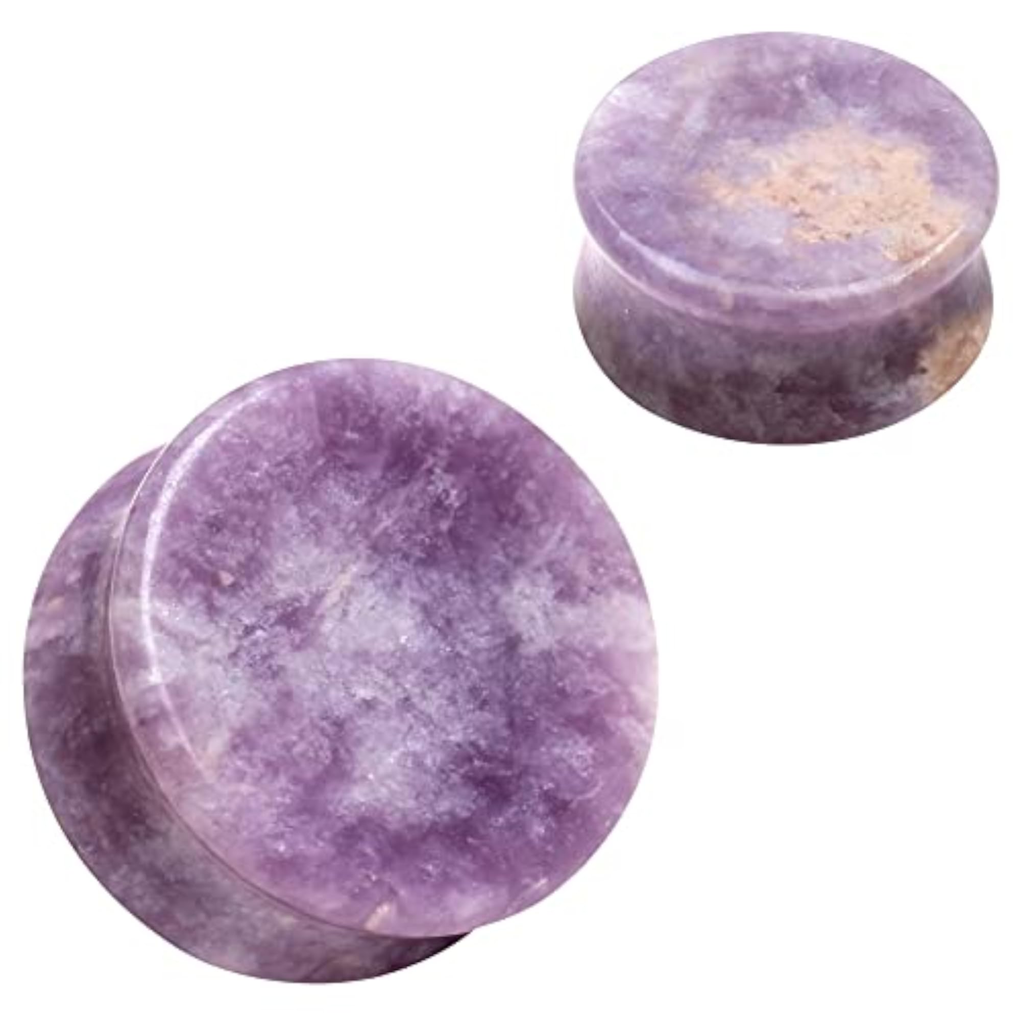 Pair of Natural Moondevite Stone Saddle Plug