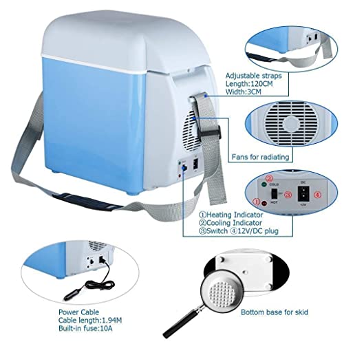Image of Mini Refrigerator Compact and Portable With 7.5 Liter Capacity Food Grade Low Noise and Thickened Inner Liner Suitable for Car Use3 (F2)
