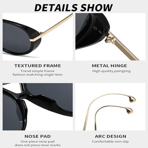 Long Keeper Retro Oversized Pilot Sunglasses Women Trendy 70s Pilot Shield Big Frame Double Bridge Vintage Shades UV4004