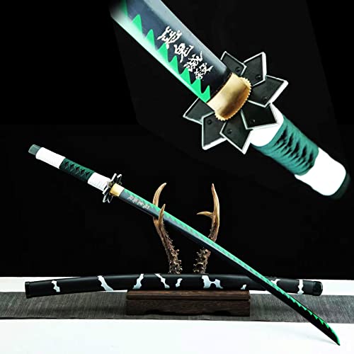 Demon Slayer Inspired Japanese Katana Hand Forged Carbon Steel Blade Lacquered Scabbard Anime Collectible - Shinazugawa Sanemi