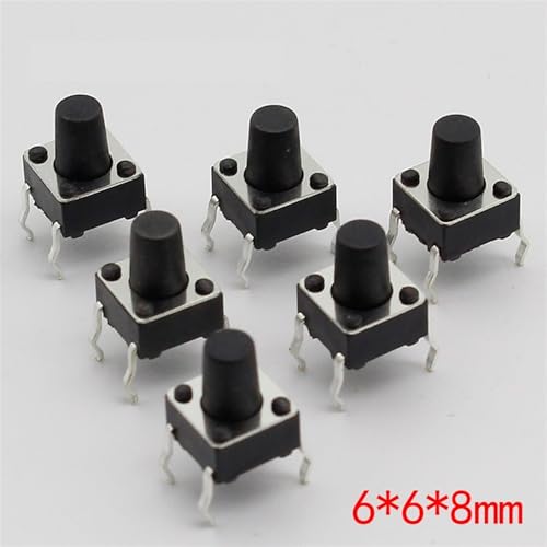 Boton tactil micro interruptor 6x6x8mm G93 de 4 pin para reparar mandos y paneles 50 uds 3