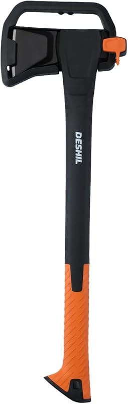 X17 Wood Splitting Axe, 24” Camping Outdoor Hatchet for Wood Splitting and Kindling, Forged Carbon Steel Heat Treated Hand Maul Tool, Nylon Hollow Handle Shock Reduction Handle