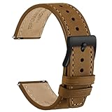 [WOCCI] 時計ベルト 本革 交換用時計バンド トップグレインレザー替えベルト Quick Release 18mm サンド