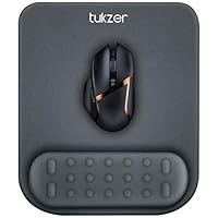 Tukzer Gel Mouse Pad Wrist Rest Memory-Foam Ergonomic Mousepad| Cushion Wrist Support & Pain Relief| Suitable for Gaming, Computer, Laptop, Home & Office Non-Slip Rubber Base (Grey)