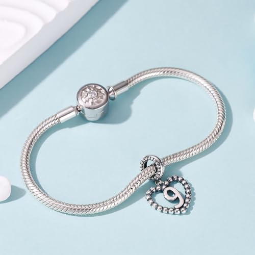 Image of 925 Sterling Silver Number Charm fits Pandora, Gift for Women