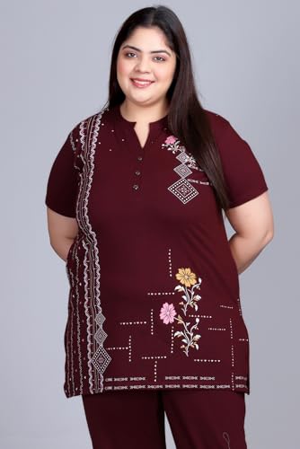 Image of In Love Women's Cotton Blend Plus Size Printed Kurti