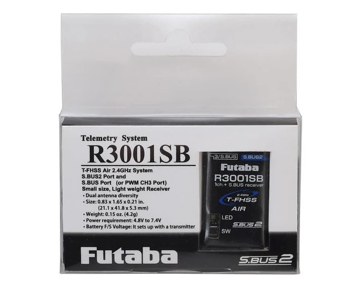 Futaba Small Lightweight CH + S. Bus Receivers r3001sb