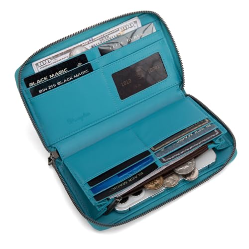 Image of Montana West X Wrangler Wristlet Wallets for Women Classic Retro Wallet Purse Bifold Credit Card Wallets for Women Oversized Logo Clutch Wristlet