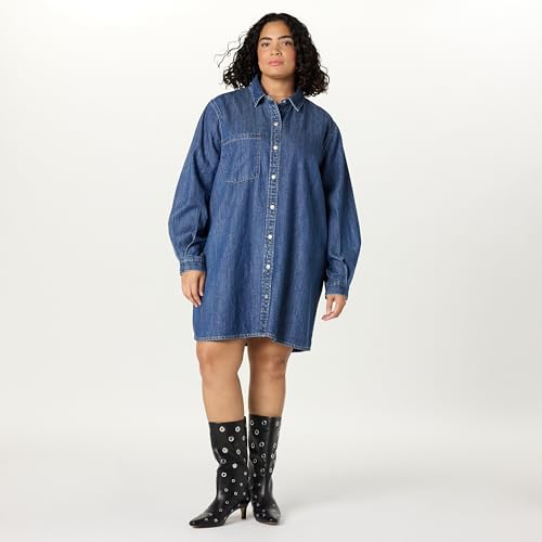 Image of The Drop Womens Katerina Denim Shirtdress