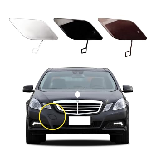 Goholy Car Front Bumper Tow Hook Cover Compatible with Mercedes Benz E-Class W212 E300 E350 E400 E550 2010 2011 2012 2013 Trailer Cover Cap A2128850126 2128850126 Tow Hook Cap Car Accessory Unpainted