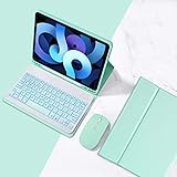 iPad Air 4th Generation Backlit Keyboard Case + Mouse Candy Color Detachable Bluetooth Keyboard Slim...