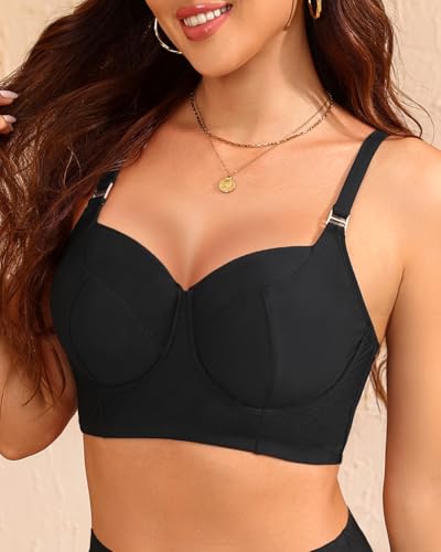 Women Underwire Bikini top Only - Longline Push Up Bathing Suit Top Bra Swim Tops 2025 Swimsuit Tops4