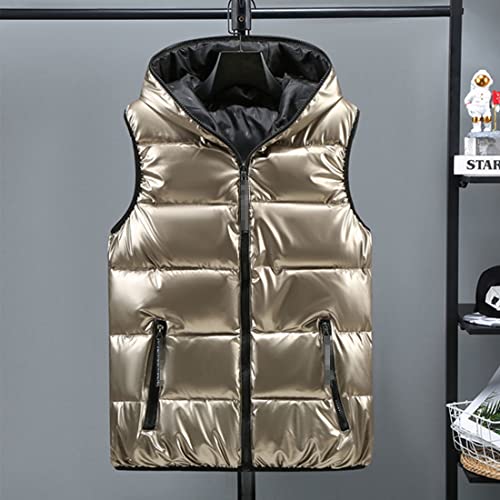 FindThy Women’s Reversible Puffer Down Vest Classic Zip Up Padded Hooded Sleeveless Jacket Tops2