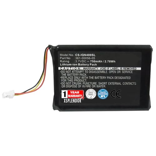 XSPLENDOR XPS Replacement Battery for Nuvi 40 Nuvi 40LM Nuvi 52 Nuvi 52LM Nuvi 56LMT Nuvi 66LM Nuvi 68LMT PN 361-00056-05 361-00056-11