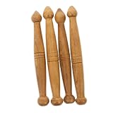PENIKOKO 4 Stück Teiliges Manuelle Massage Sticks aus Holz Glatte Akupressurstäbe zur...