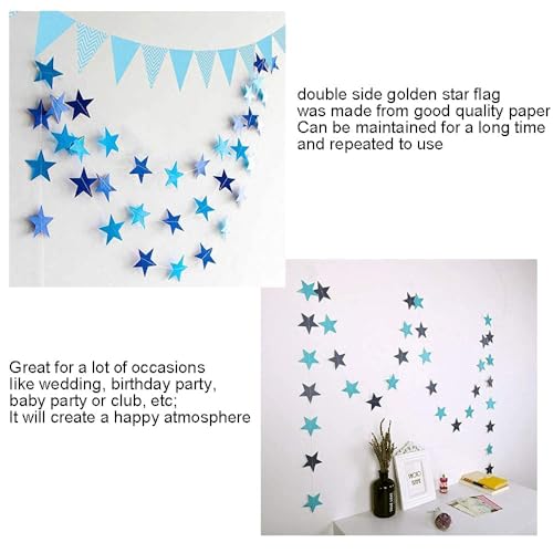 Image of 3D Stars Frills, Garland For Parties, Events Decoration, Pack Of 4, Multicolour, 20.25 CM