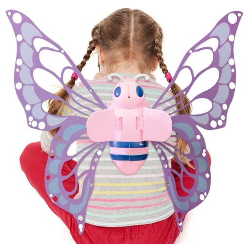 Alas de Hadas con iluminación móvil eléctrica, Alas de Princesa con Luz Led, Disfr de Hada, Disfr de Halloween para niñas a Partir de 3 años, Cosplay de Princesa para cumpleaños y Navidad