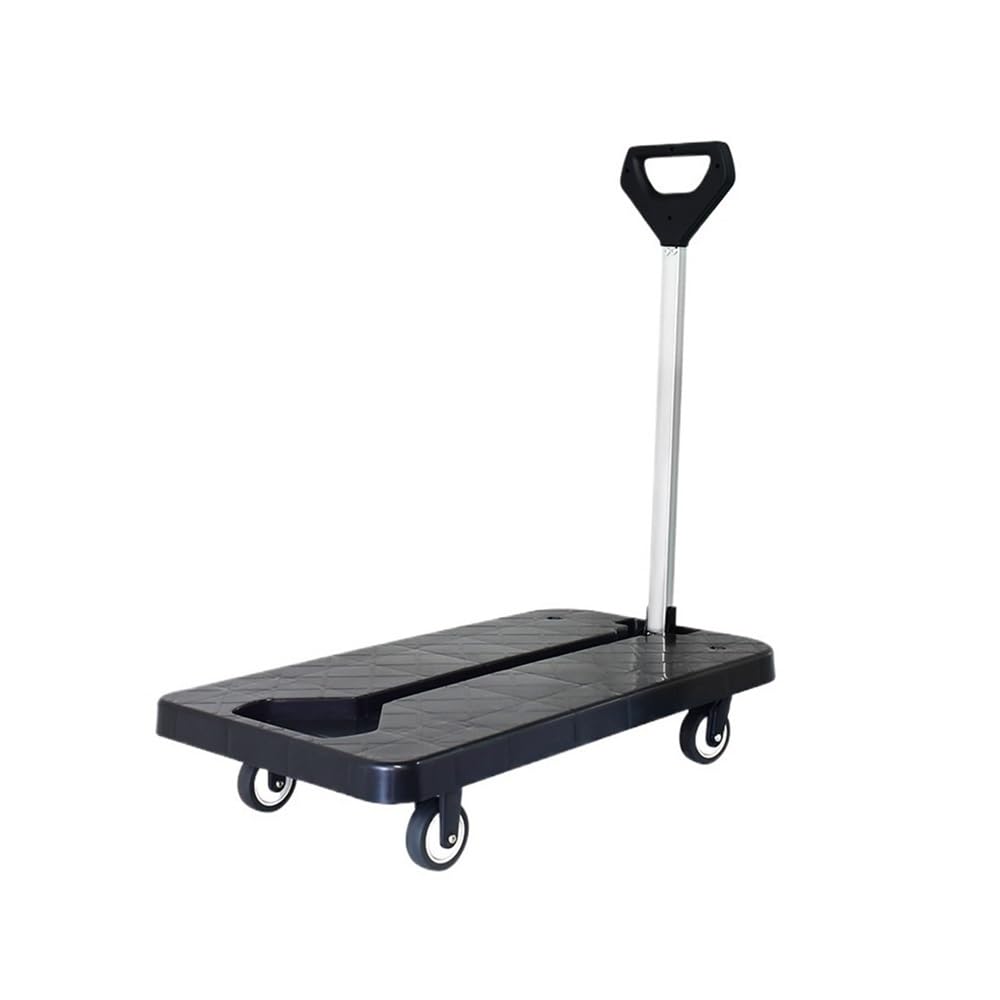 Handwagen Haushaltswagen, geräuschlos, faltbar, Flachbettwagen, tragbarer Einkaufswagen, Lebensmitteleinkaufswagen, Kleiner Wagen for die Lieferung