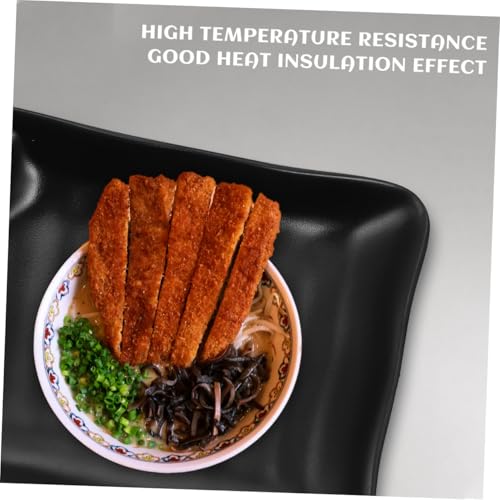 Plato Negro para Sushi Melamina 7.6 x 4.53 x 0.91 in miniatura 3