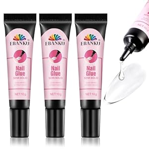 EBANKU 3PCS Nagelkleber Semi Solid