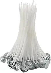 Kit 100 Pavios de Algodão Branco 20cm 2,5mm para Velas Artesanais Queima Forte e Estável