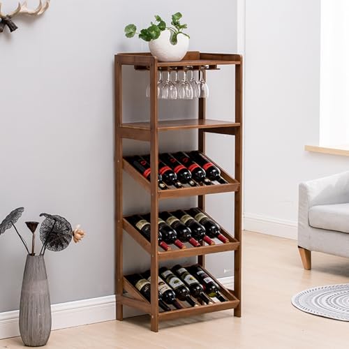 Soporte para botellas de vino de bambú, 20 botellas miniatura 3