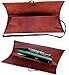 MIGO Leather Pen Pencil Case Roll Up Pouch For School, Work & Office By Rustic Town