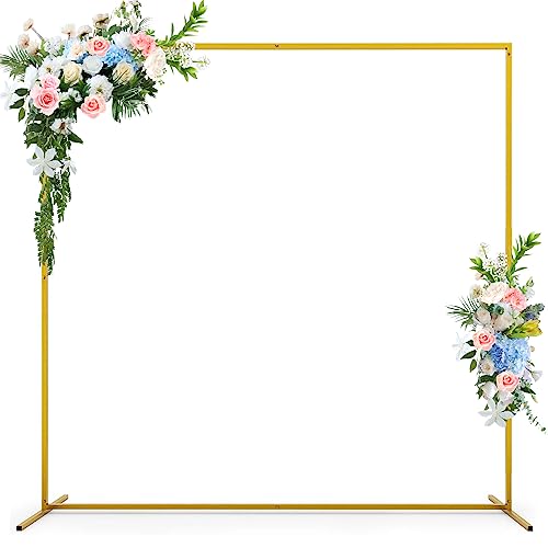 Arche De Mariage Wokceer 2.3m En Métal Doré | Support Toile De Fond | Pour Cérémonie, Anniversaire, Photo | Décoration Événement