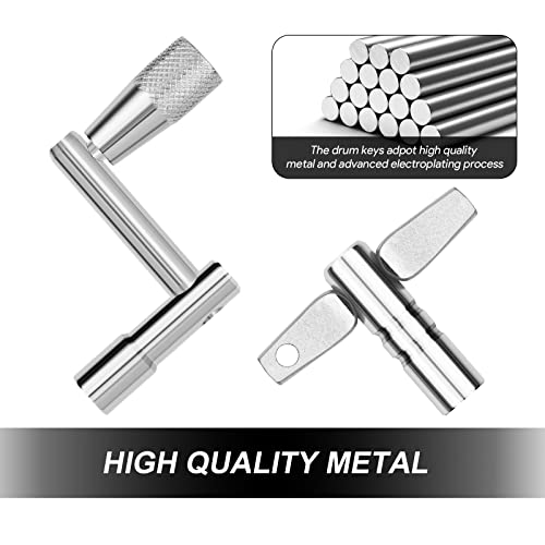 Chachazo Drum Key 3-Pack Drum Tuning Keys With 6Pcs Cymbal Replacement Accessories Include Nut, Washer, Cymbal Sleeve & Drum Tuner Keys(Chrome-Plated Steel) #TOP1
