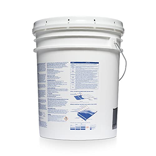 Image of Ames Maximum Stretch - Waterproof Sealant Membrane - Perfect For Roofing, Repairs, Concrete, EPDM & Wood - Liquid Rubber Sealer - Up To 650% Elastic - Made in USA, White, 4.6 Gallon (Pack of 1)