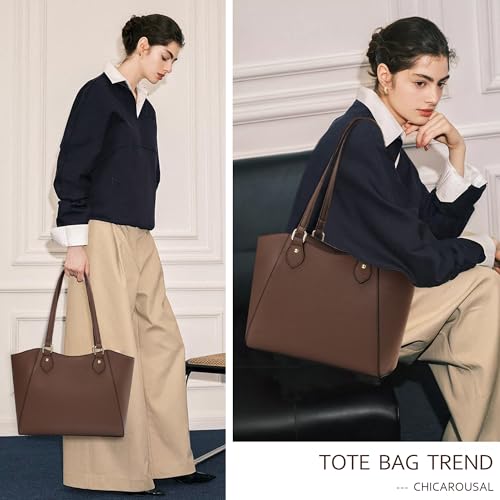 CHICAROUSAL Tote Bag for Women Large Handbags and Purses for Women PU Leather Womens Shoulder Bags2