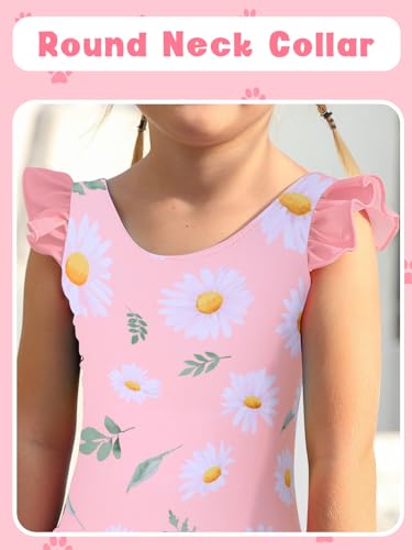 Image of Toddler Girls One Piece Ruffle Swimsuit Mermaid Bathing Suit 2-7Y