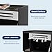 PeacefulHues 31.5 Inch Modern Litter Box Enclosure Cabinet, Concealed Litter Box with Vent Door/Left Side Storage Drawer & Shelf/Small Storage Cabinet/Raised Legs/Top Protectors,for All Kinds of Cats