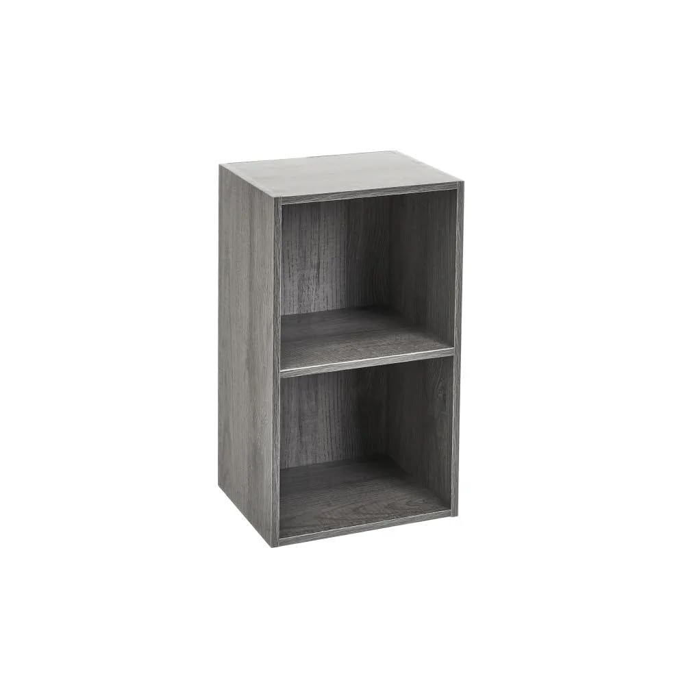 LEKE GO Estantería Cubo Flotante 1 Estante de Madera Gris para Colgar en la Pared o en el Suelo de 30x24x54 cm (1 Estante)