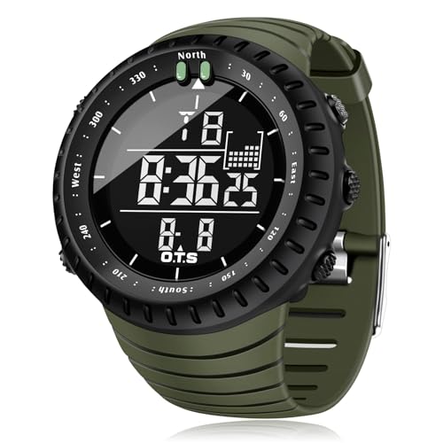 KASTWAVE Men's Digital Sports Watch - Waterproof Tactical Watch with LED Backlight - Perfect for Outdoor and Indoor Sports