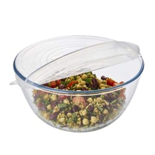 Lakeland Clear Reusable Silicone Stretch Lids (Pack of 6 assorted sizes)