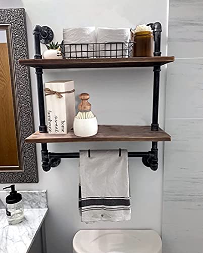 Mensola Porta Asciugamani In Bambù Per Bagno - 3 Ripiani E 3 Sbarre, Design Sostenibile, 53x30x153 Cm