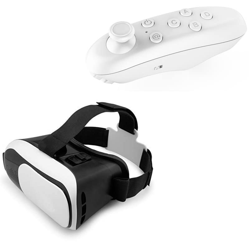Exxelo 3D Glasses Goggles HD Virtual Reality Headset Compatible Smartphones with Mini Bluetooth Remote for Virtual Reality Headset with Joystick Motion-image-39